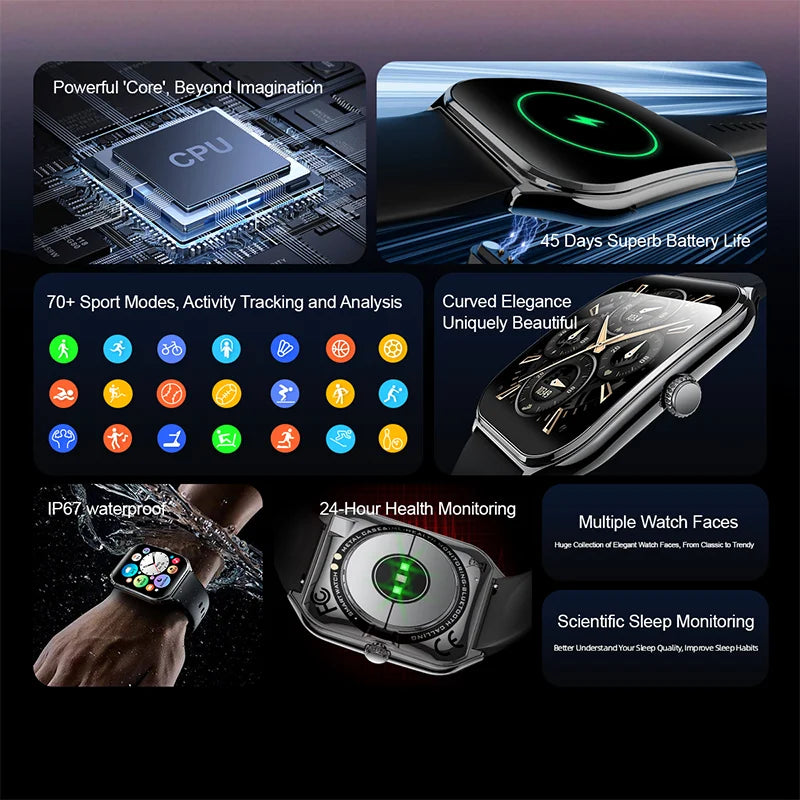 ⌚ VibeWatch™ Ultra AMOLED Élégance, Technologie et Performance à Votre Poignet