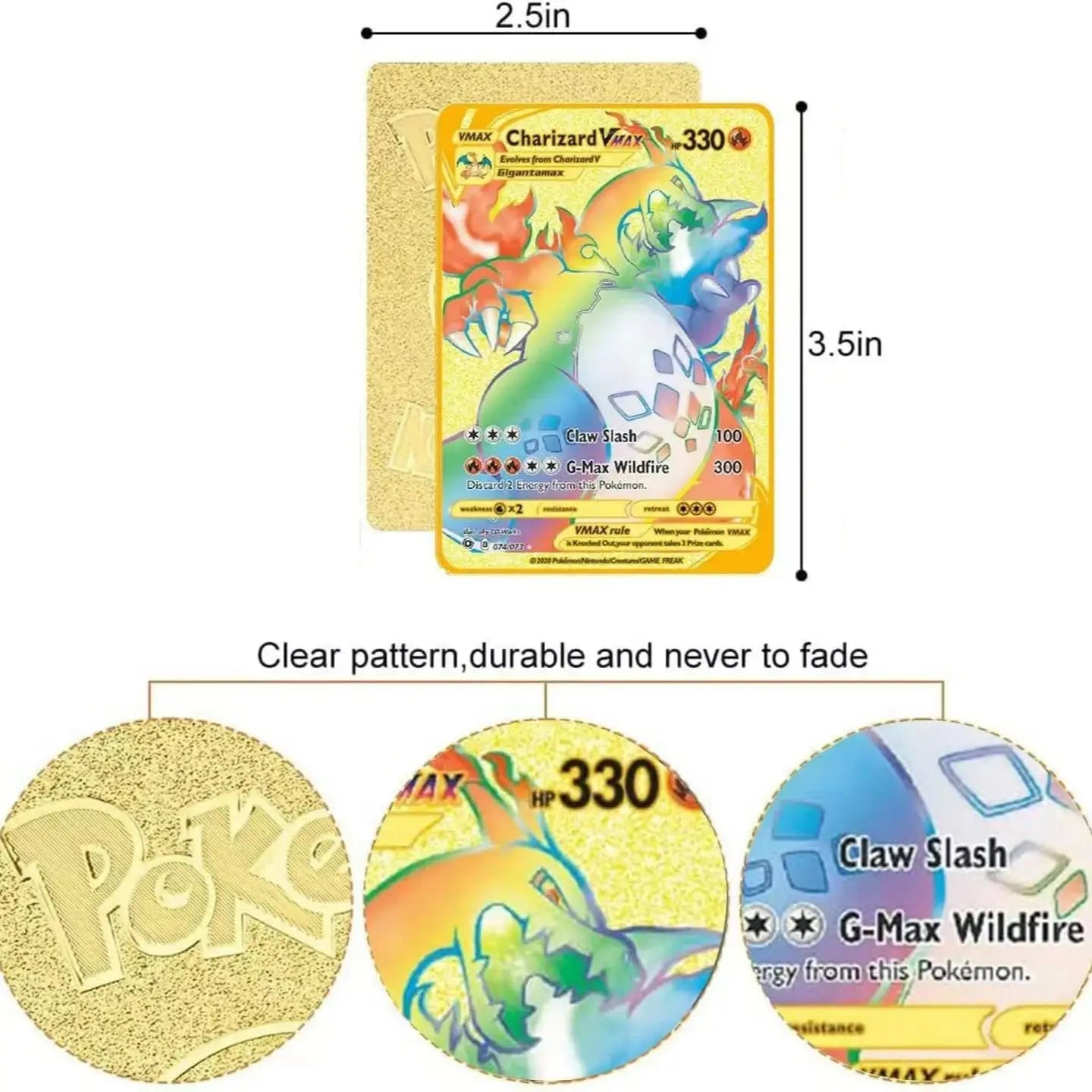 Jeu de cartes Pokémon Battle Collection Anglais Japonais Carte Métal Pikachu Dracaufeu Mewtwo Salamèche Évoli Kawaii Cadeau d'anniversaire