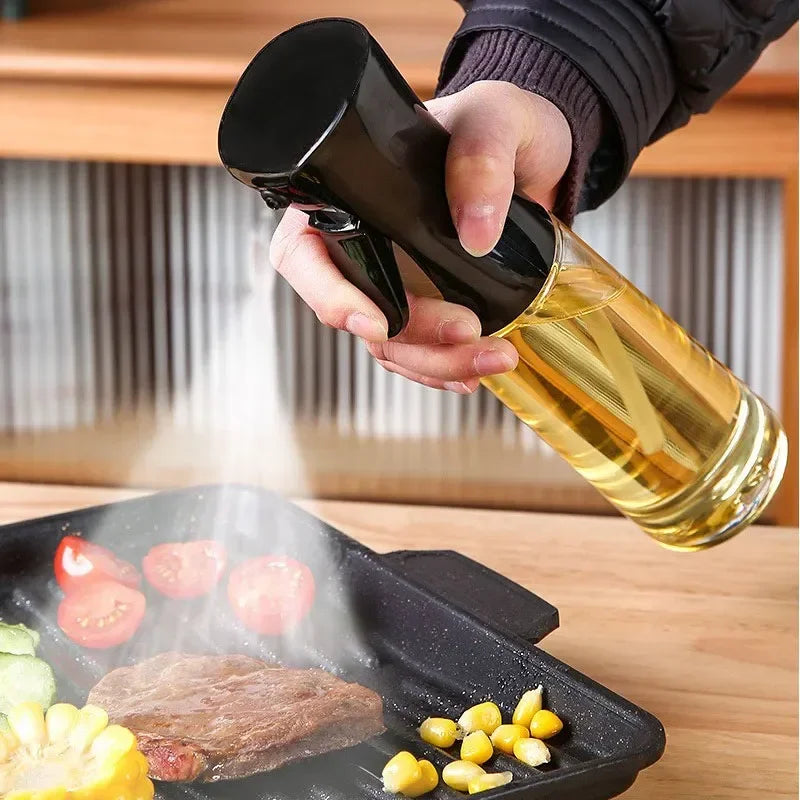 Bouteille de pulvérisation d'huile en plastique, vaporisateur d'huile de cuisine domestique, nébulisation, remplissage de brume, cuisson, distributeur de Camping pour barbecue à double usage, 200/300/500ml