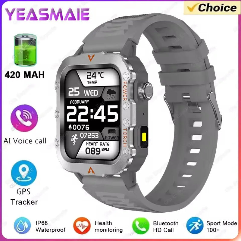 ⌚TitanForce GPS™ 2025 – Montre Intelligente Militaire Étanche, Sport & Santé | Homme Aventure & Performance