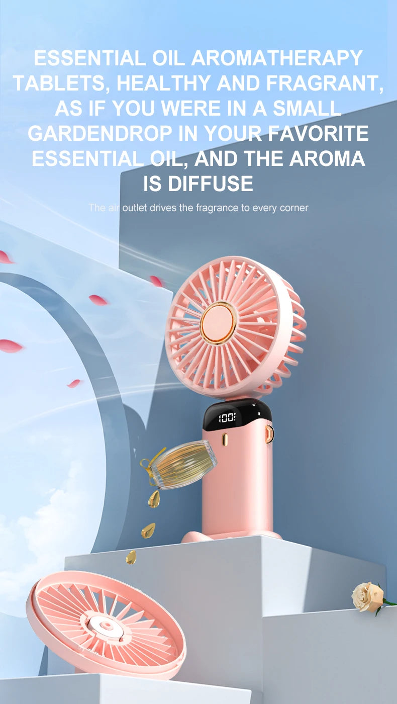 Mini ventilateur portatif USB Mini ventilateur de refroidissement portable Petit ventilateur de chargement Mini ventilateur de chargement silencieux Bureau du dortoir Bureau de l'étudiant Cadeaux longue durée