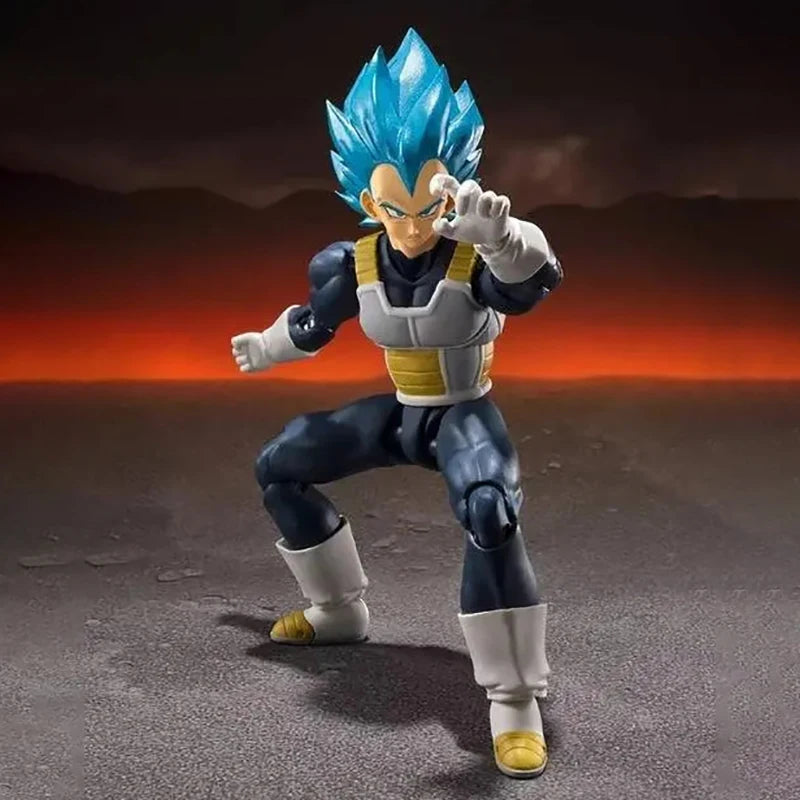 Figurines de l'anime Dragon Ball Super, figurine Majin Vegeta, modèle mobile à collectionner, SHF Super Saiyan God Vegeta, jouets