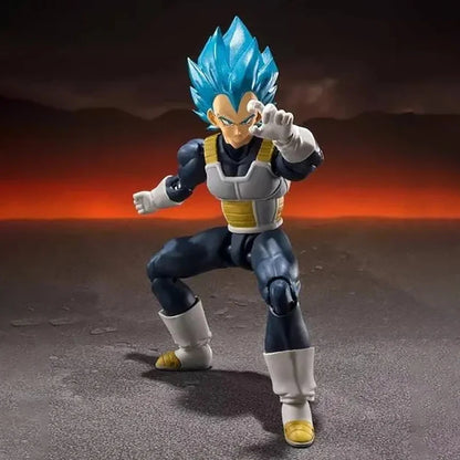 Figurines de l'anime Dragon Ball Super, figurine Majin Vegeta, modèle mobile à collectionner, SHF Super Saiyan God Vegeta, jouets