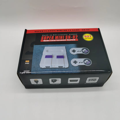 Console de jeu rétro HDMI Super Mini Système de jeu vidéo classique 821 jeux vidéo Plug and Play intégrés Convient pour un cadeau de Noël