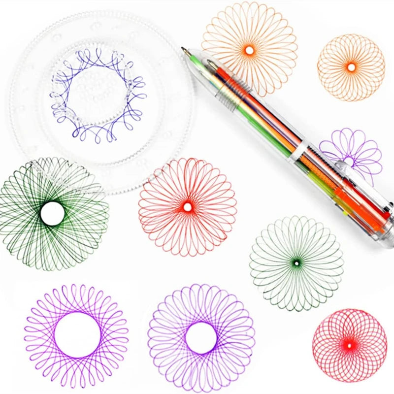 🌀✏️Kit Spirographe Créatif – Dessins Géo-Magiques pour Enfants Artistes en Herbe !