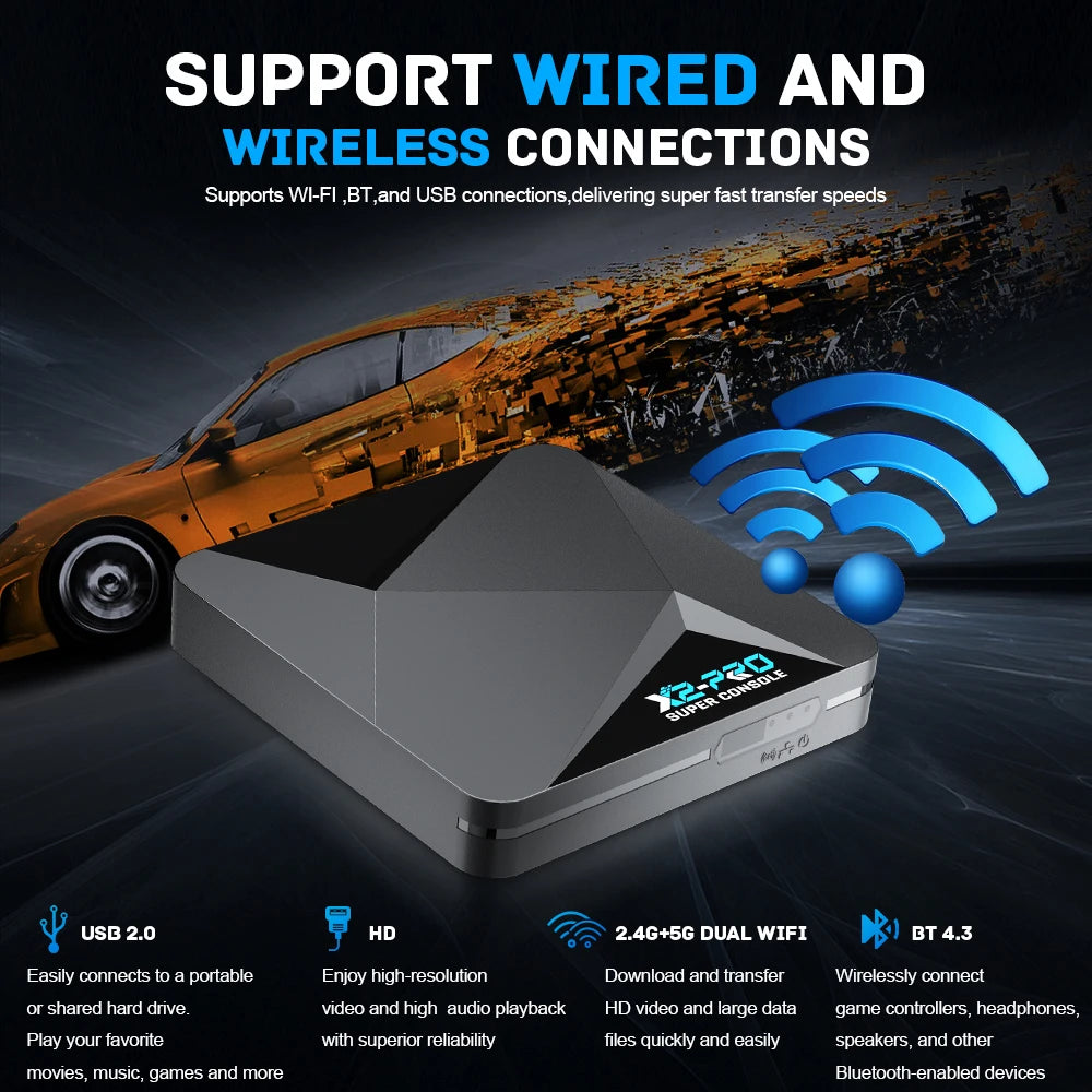 Console de jeux vidéo rétro Super Console X2 Pro avec plus de 100 000 jeux pour MAME/ARCADE/Sega Saturn/DC Console de jeux rétro 4K HD