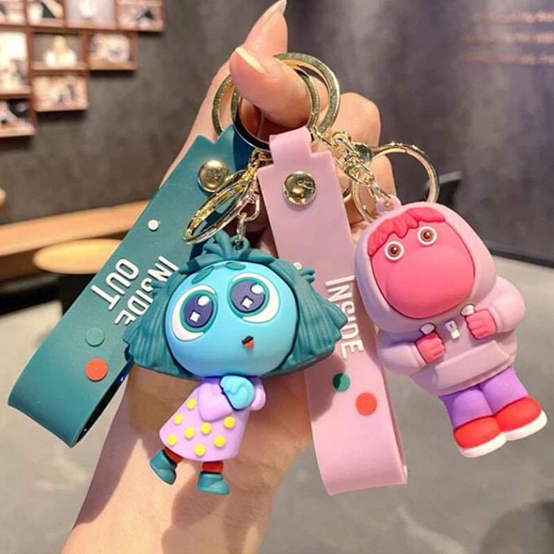 Porte-clés Disney Anime Vice-Versa 2, Mind Wars, émotions tristes, figurine Kawaii, jouet, poupée, pendentif pour clé de voiture pour homme, accessoires