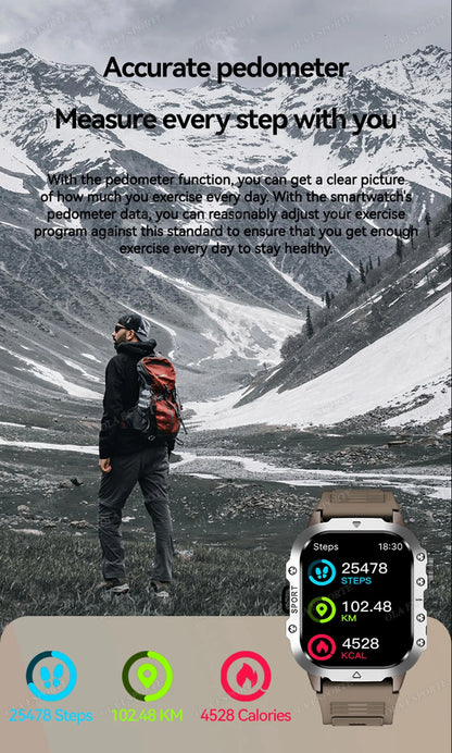 ⌚TitanForce GPS™ 2025 – Montre Intelligente Militaire Étanche, Sport & Santé | Homme Aventure & Performance