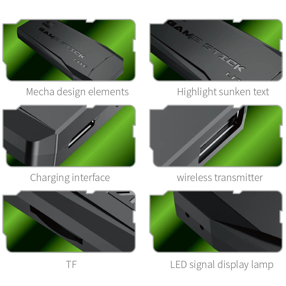 Manette de jeu vidéo M8, double manette sans fil 2,4 GHz, 4K, 10 000 jeux, 64 Go, rétro, pour dropshipping, cadeau de Noël