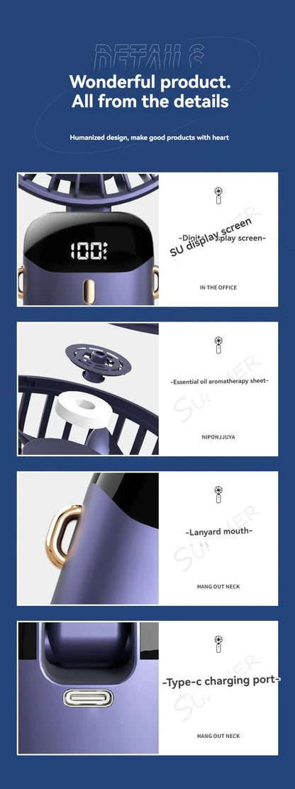 🧊 BreezeTech™ Mini Climatiseur Portable – Fraîcheur Instantanée à Emporter Partout