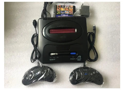 Console de jeu vidéo Sega MD2 2 TV, version PAL, couleur noire, prise UE, carte classique 16 bits, pour garçon