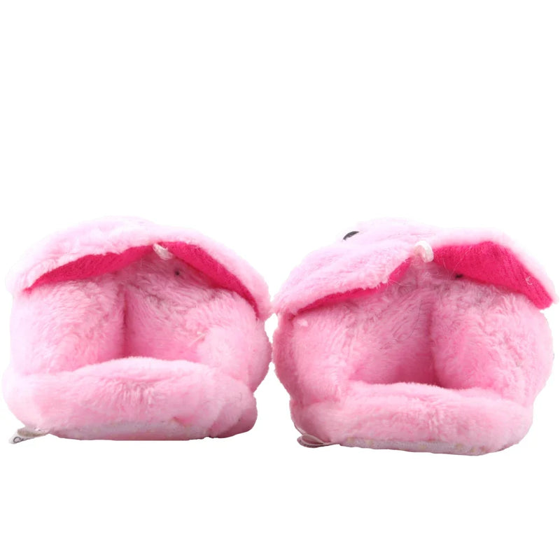 Chaussures en peluche pour poupée, chien, tigre, grenouille, pantoufles pour poupée BJD 1/3, poupée américaine de 43 cm et 18 pouces, nouveau-né, fille, cadeau