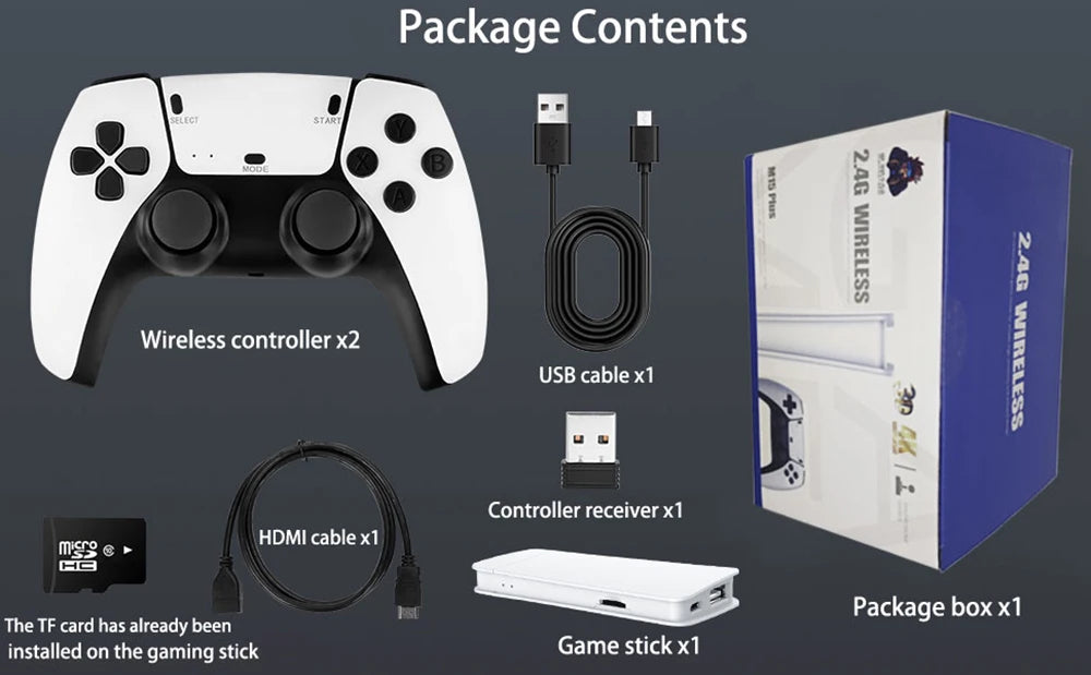 🎮🔥Clé de Jeu TV M15 4K – 30000 Jeux Rétro dans Votre Télécommande de Plaisir !