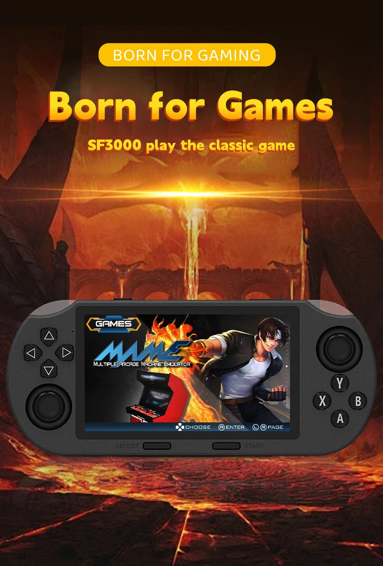 Console de jeu portable rétro SF3000, écran IPS de 4,5 pouces, mini lecteur Everdrive portable sans fil pour Gameboy