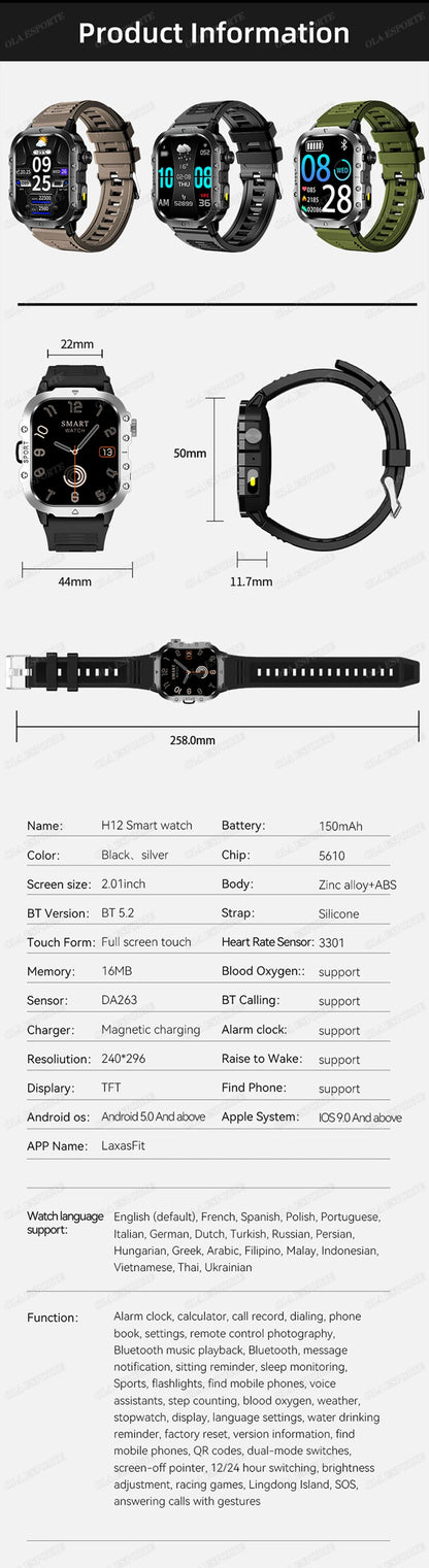 ⌚TitanForce GPS™ 2025 – Montre Intelligente Militaire Étanche, Sport & Santé | Homme Aventure & Performance