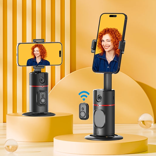 Trépied Auto Face Tracking – Votre Caméraman Personnel Support de caméra de téléphone 100 % intelligent, rotation à 360 °, support de suivi de téléphone intelligent avec contrôle gestuel à distance pour vlog, streaming, vidéo