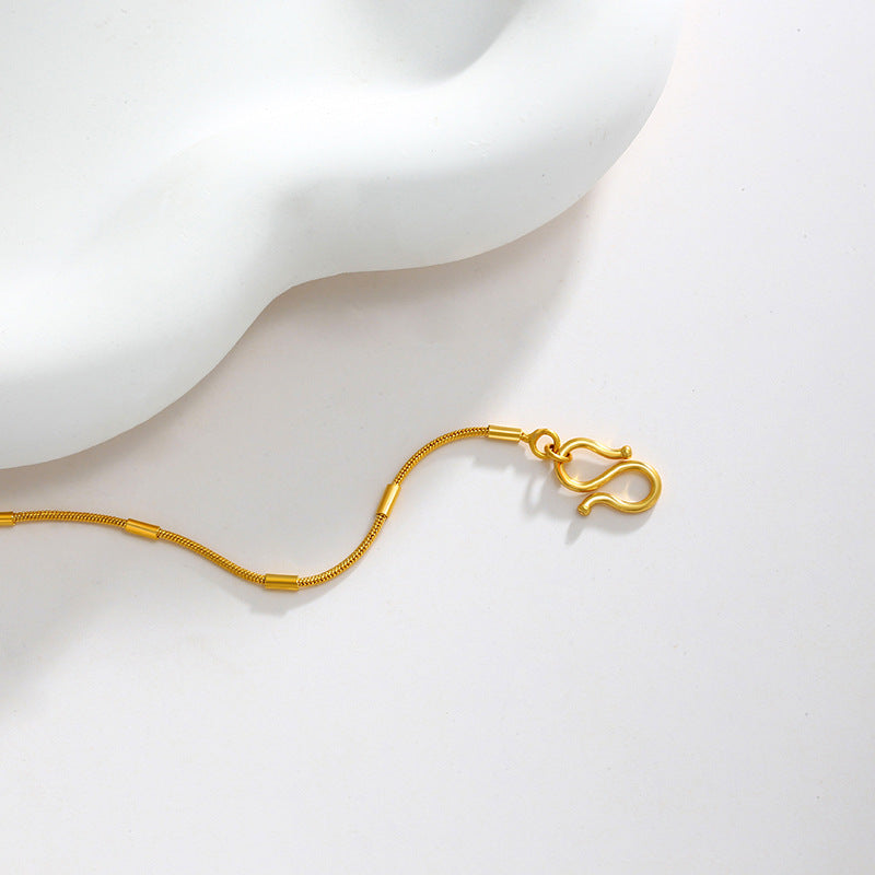 Bracelet en alliage de bambou simple pour femme, design tendance et original