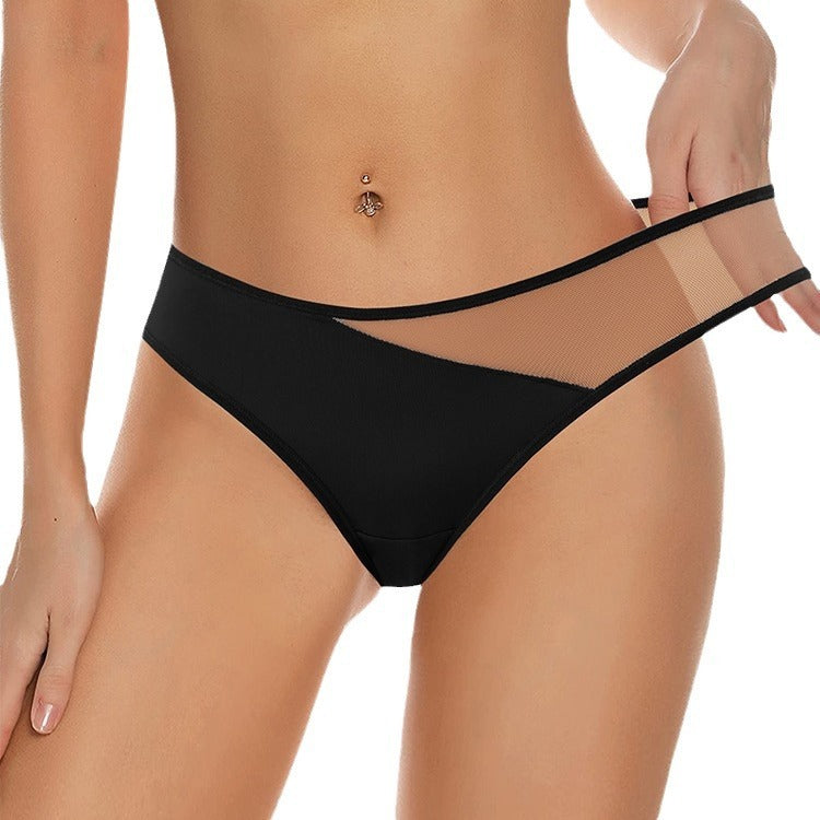 Culotte en maille transparente et sexy pour femme, culotte remontant les fesses 