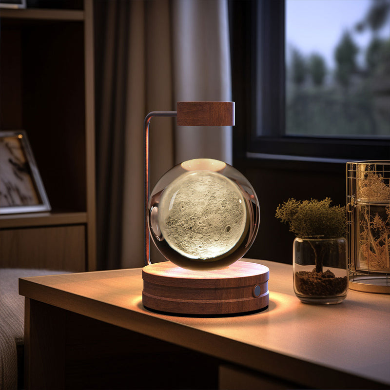 Veilleuse d'intérieur en forme de dinosaure cosmique avec boule de cristal, alimentée par USB, idéale pour une table de chevet ou comme cadeau d'anniversaire