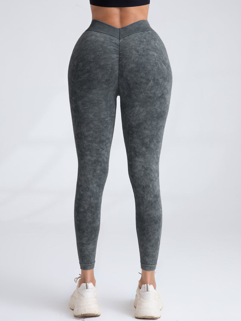 Leggings d'entraînement 3 V-dos, leggings de yoga sans couture pour femmes | Pantalons de yoga actifs taille haute | leggings de yoga | Pantalons de yoga actifs taille haute