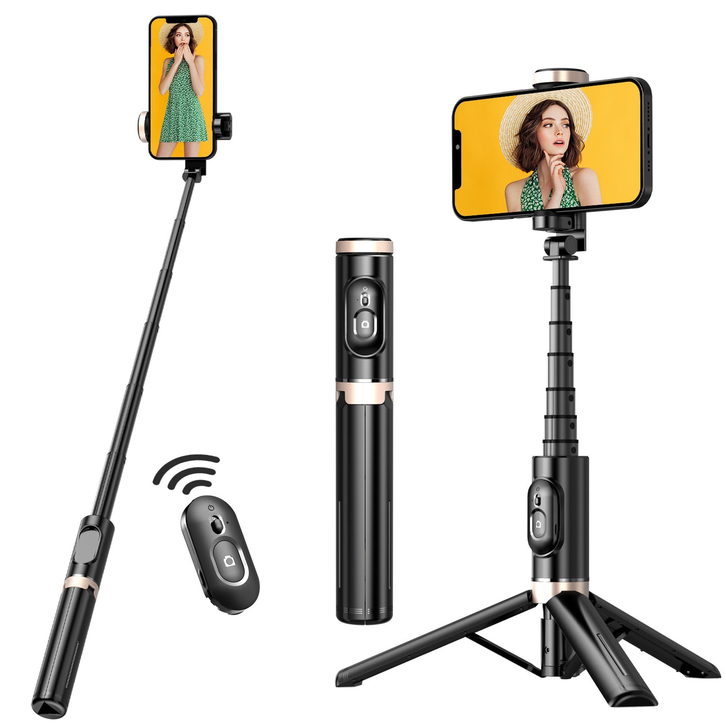 🤳✨&nbsp;Selfie Stick &amp; Trépied Aluminium – Libérez Vos Mains, Capturez l’Instant Parfait