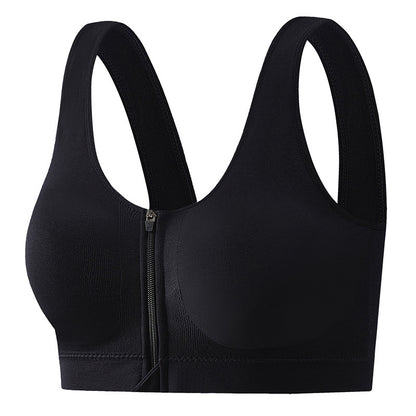 Soutien-gorge de sport à fermeture éclair sur le devant, résistant aux chocs, haute résistance, beauté du dos