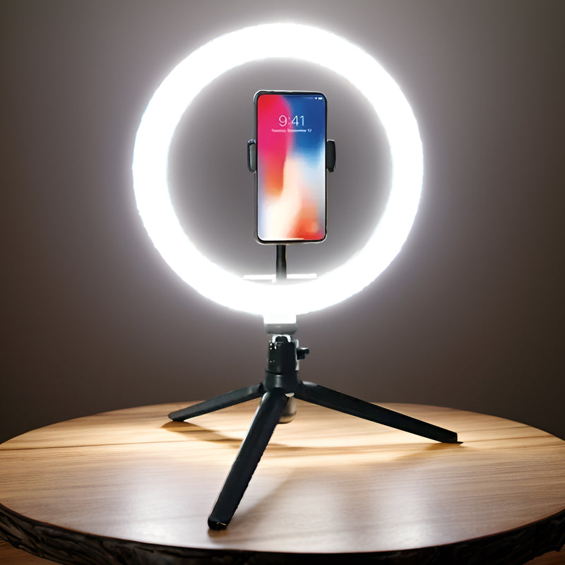 💡✨Anneau LED 10" avec Trépied &amp; Support Téléphone – La Lumière Qui Fait Toute la Différence !