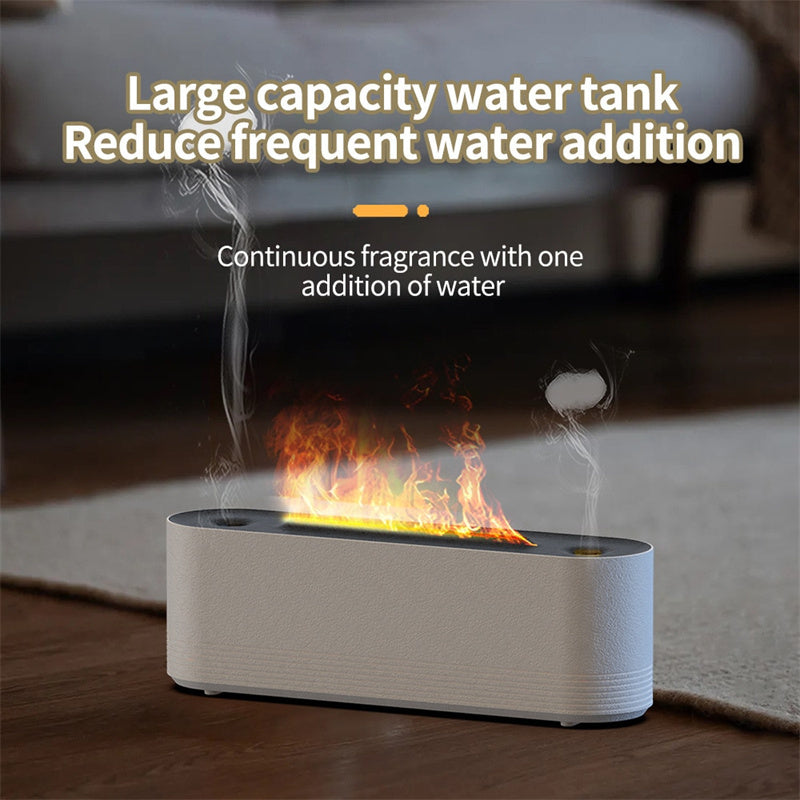Humidificateur d'air ultrasonique à flamme, diffuseur d'arômes à 7 couleurs, brumisateur à LED, huile essentielle, parfum d'ambiance, décoration de bureau et de maison