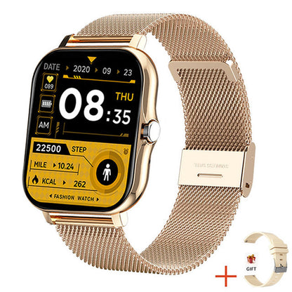 Montre connectée Y13, podomètre, surveillance de la fréquence cardiaque, appels compatibles Bluetooth