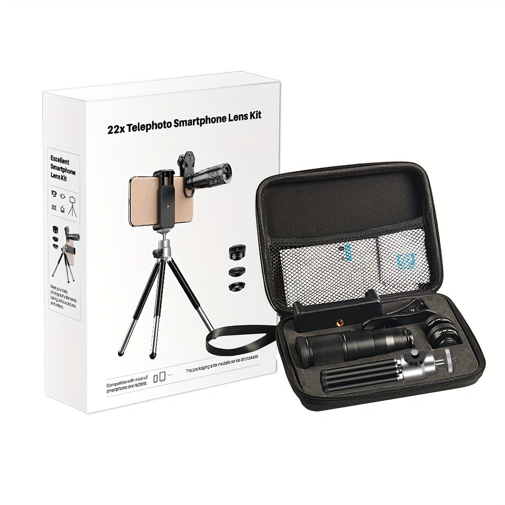 📸🔭 Kit APEXEL HD 22X Zoom – Transformez votre Smartphone en Caméra Pro !