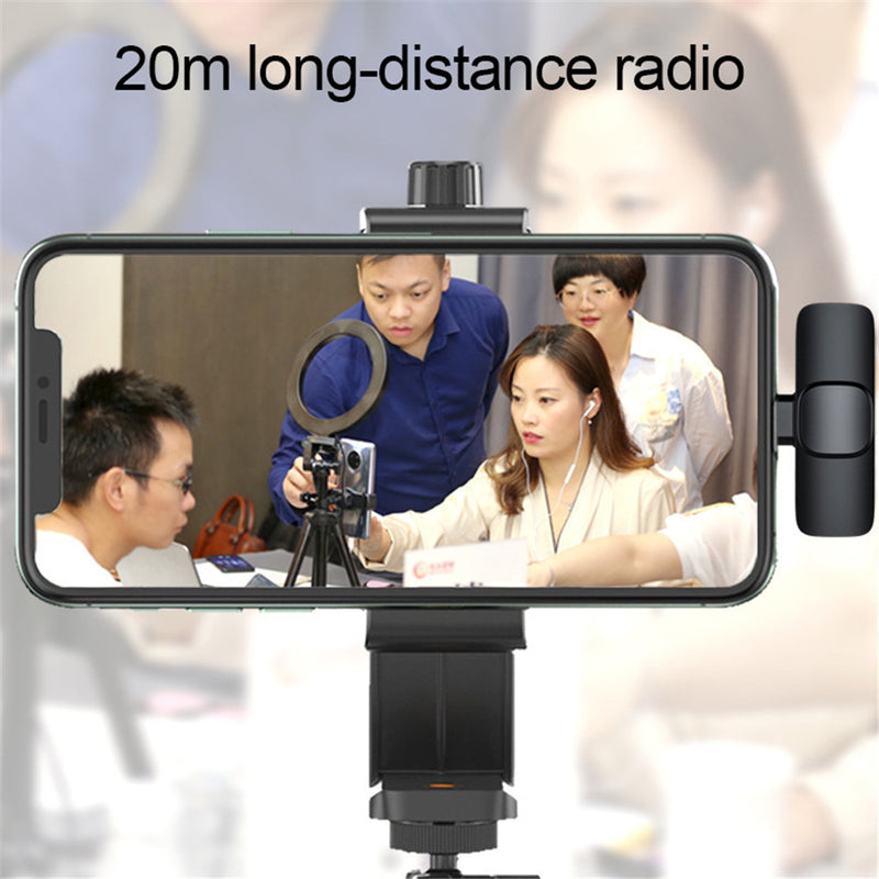 Microphone cravate sans fil, mini micro portable pour enregistrement audio et vidéo, pour iPhone, Android, batterie longue durée, diffusion en direct, jeux