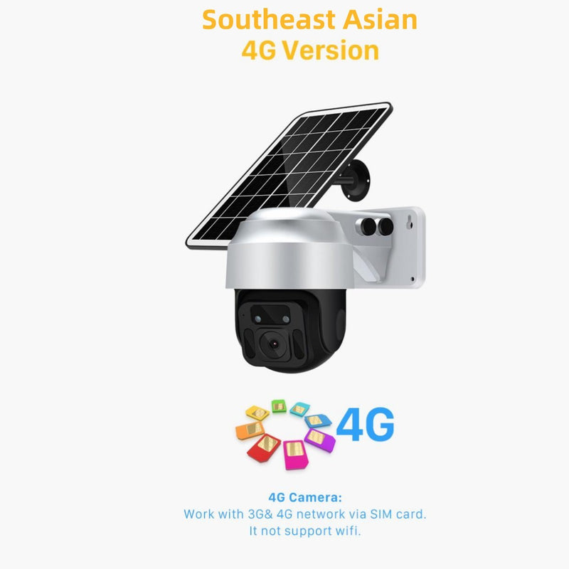 Caméra de surveillance WiFi sans fil à énergie solaire