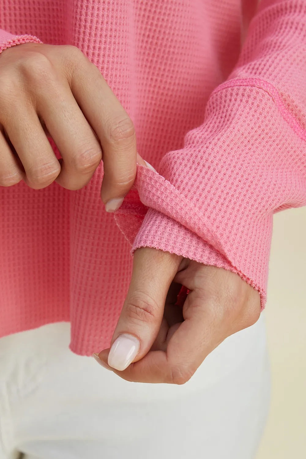 Sweat à capuche à manches longues et épaules tombantes Double Take Full Size