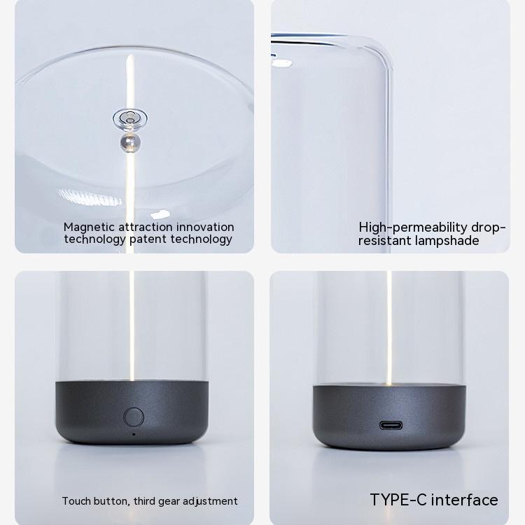 Nouvelle lampe de camping LED rechargeable de type C, veilleuse portable, haute transparence et anti-chute, éclairage d'ambiance créatif