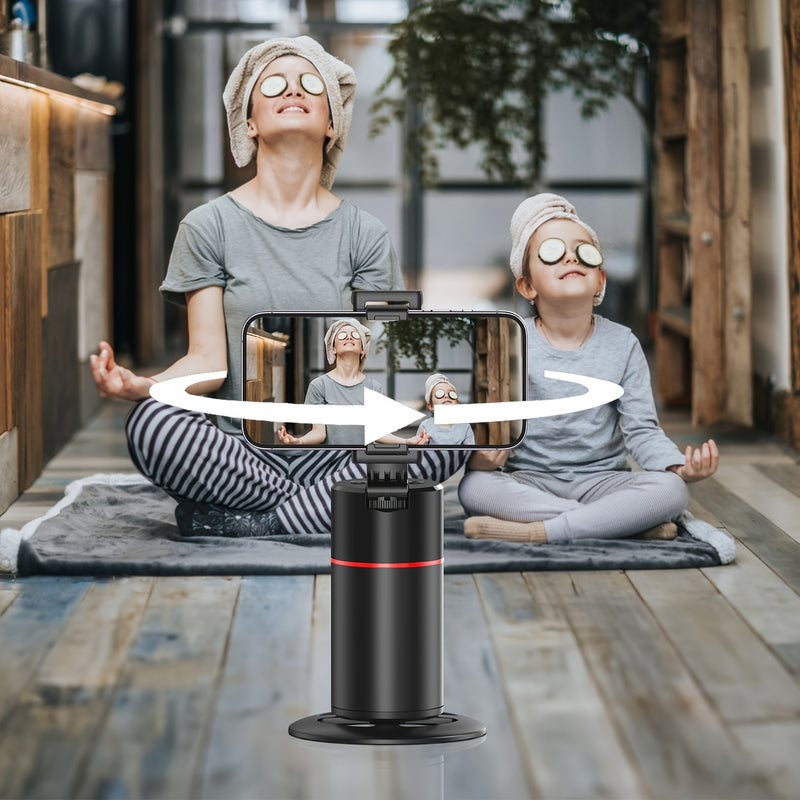 Trépied Auto Face Tracking – Votre Caméraman Personnel Support de caméra de téléphone 100 % intelligent, rotation à 360 °, support de suivi de téléphone intelligent avec contrôle gestuel à distance pour vlog, streaming, vidéo