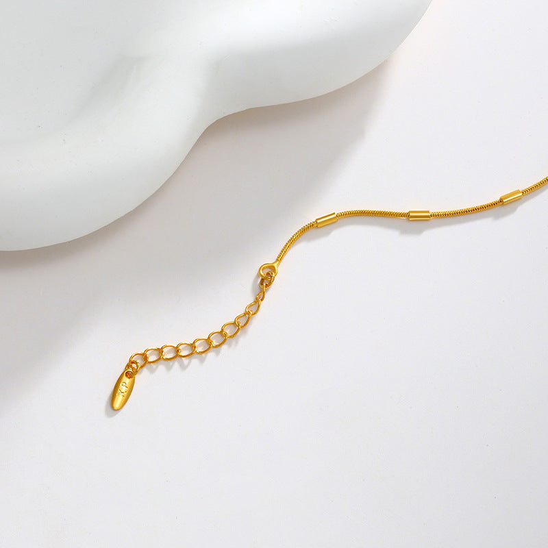 Bracelet en alliage de bambou simple pour femme, design tendance et original